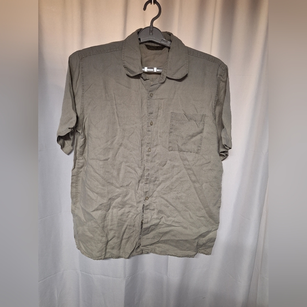 Men's Casual cream Linen Shirt